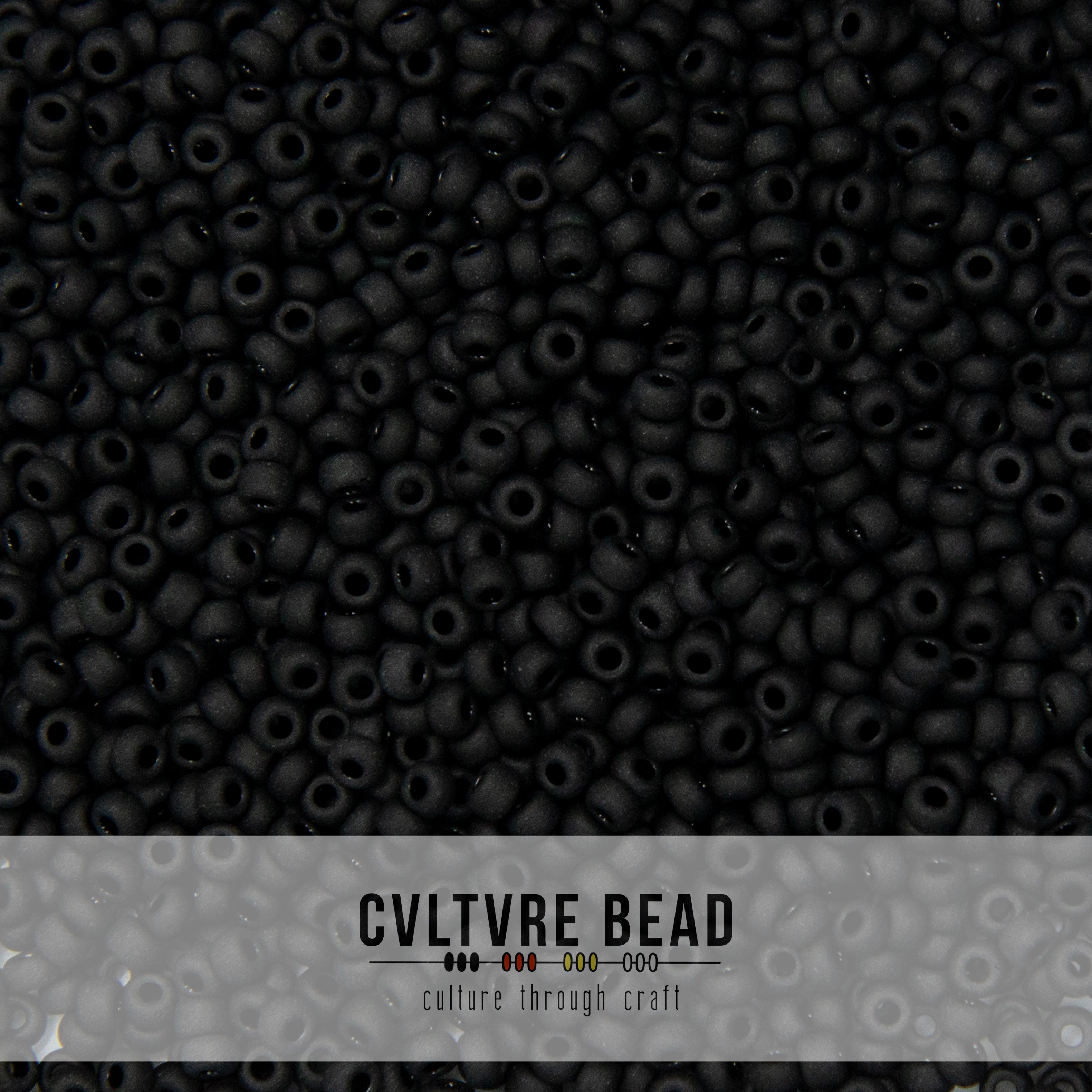 11/0 Matte Black - 23g - Miyuki Seed Bead